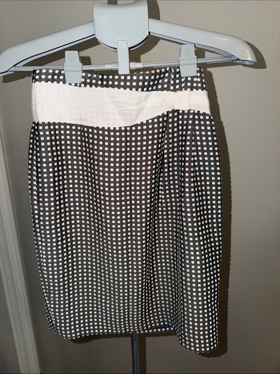 ANTONIO MELANI Dresses & Skirts - ANTONIO MELANI Gray and White Polka Dot Pencil Skirt